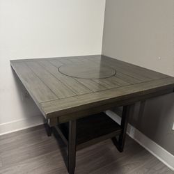 Dining Table w/ Lazy Susan 4 Chairs
