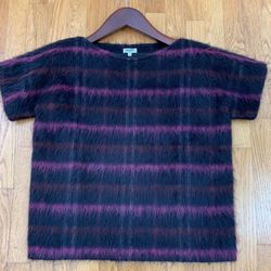 Rare Kenzo Paris Fuchsia Sweater, Lined Size S/ M Oversized, Mohair Look, EU 36