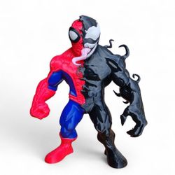 Red & Black Comic Hero Figure – Multicolor 3D Printed Collectible