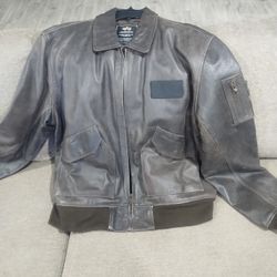 Alpha Industries Leather Jacket 