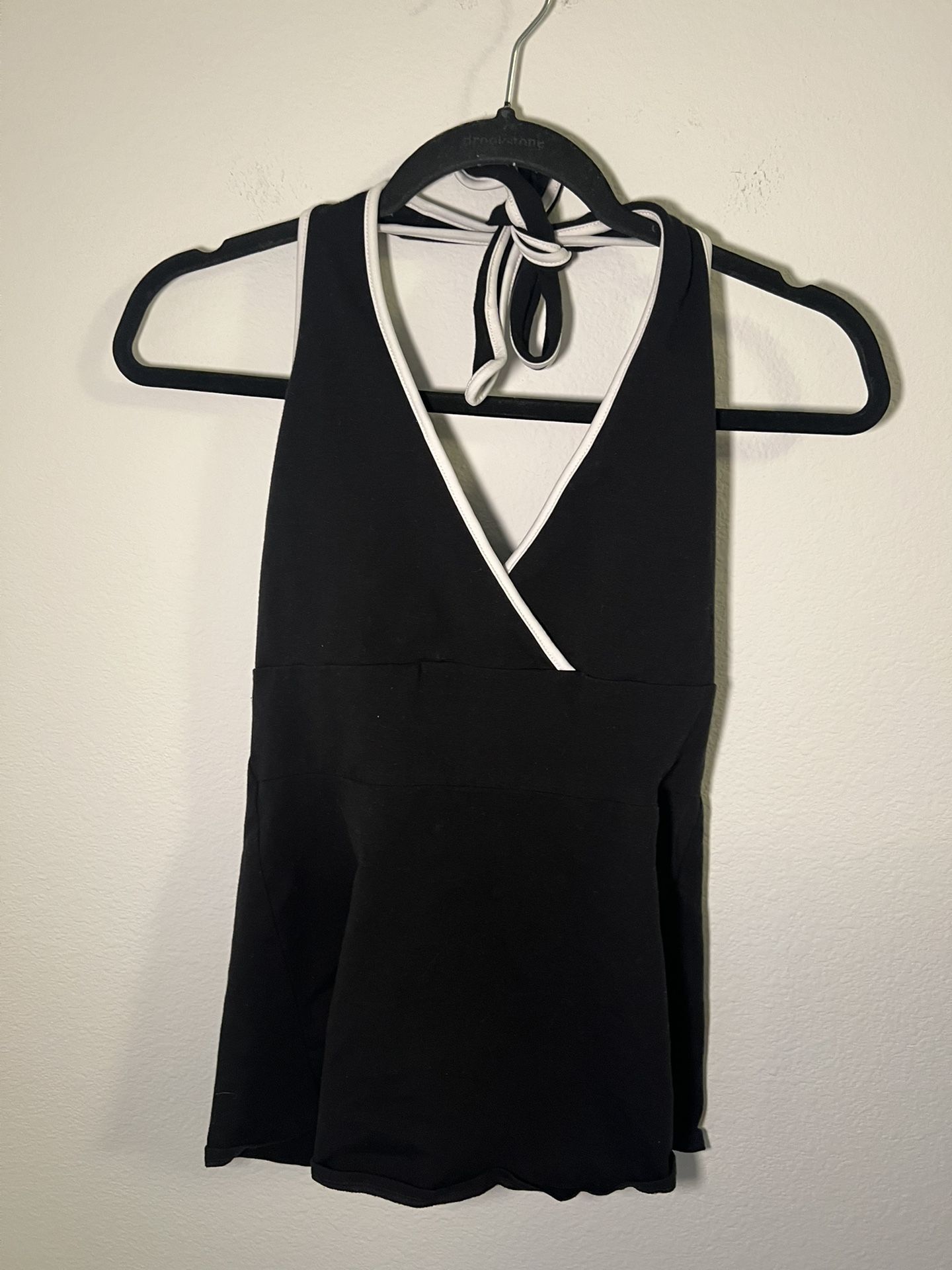 Moda International Black And White Halter