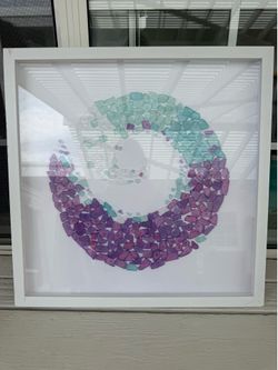 Beach glass wave picture