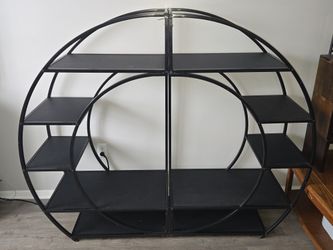 Circular Black Shelving Unit