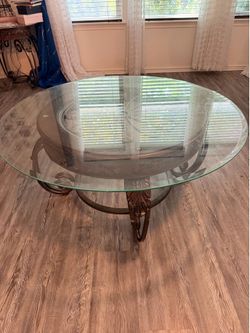 3-Piece Elegant Glass & Metal Table Set – Coffee Table + 2 End Tables