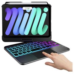 Keyboard Case for iPad Mini 7 (2024) & Mini 6 (2021) - Wireless Case with Keyboard for iPad Mini