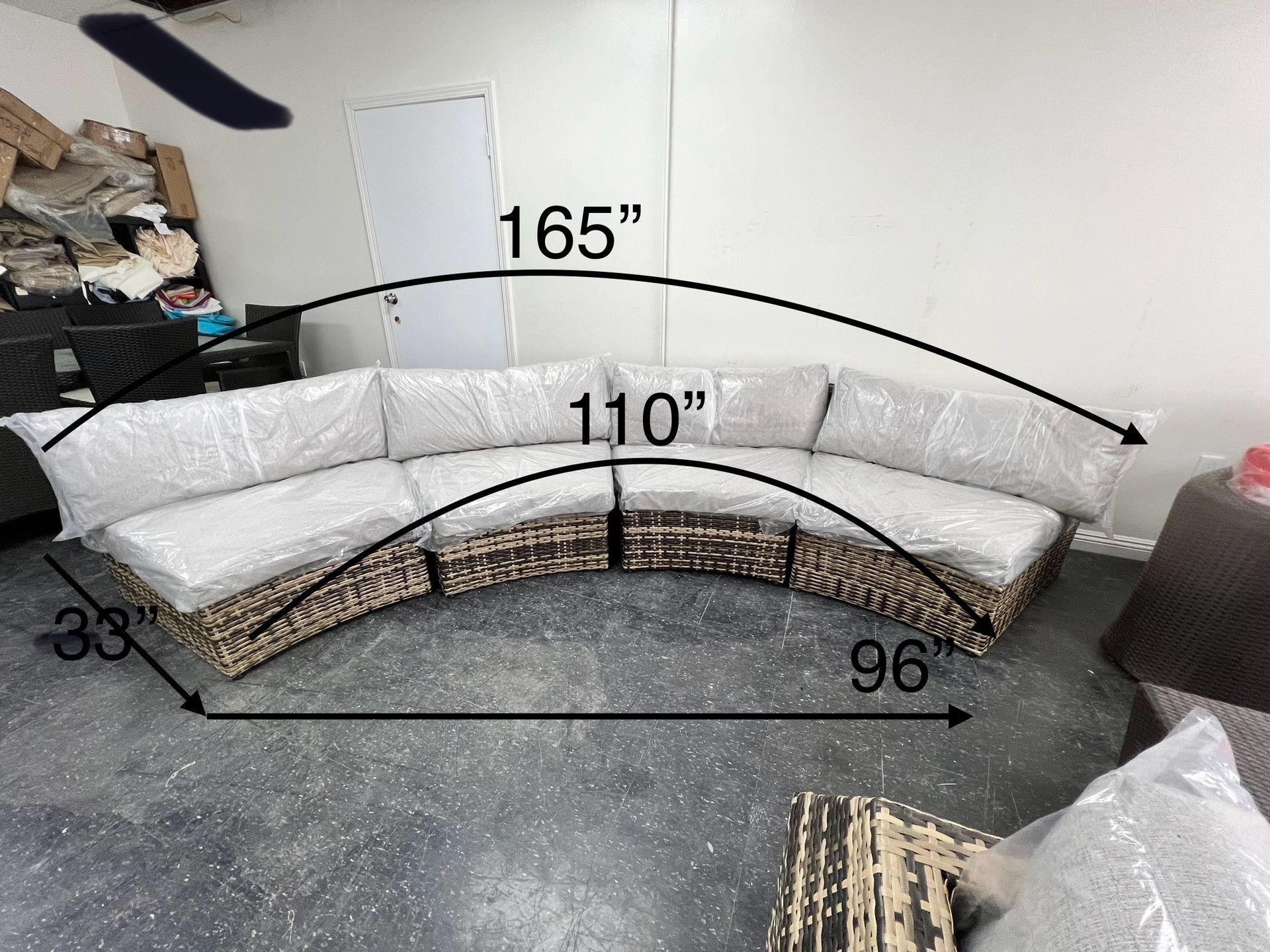 Patio Furniture Outdoor Furniture Semicircular Set