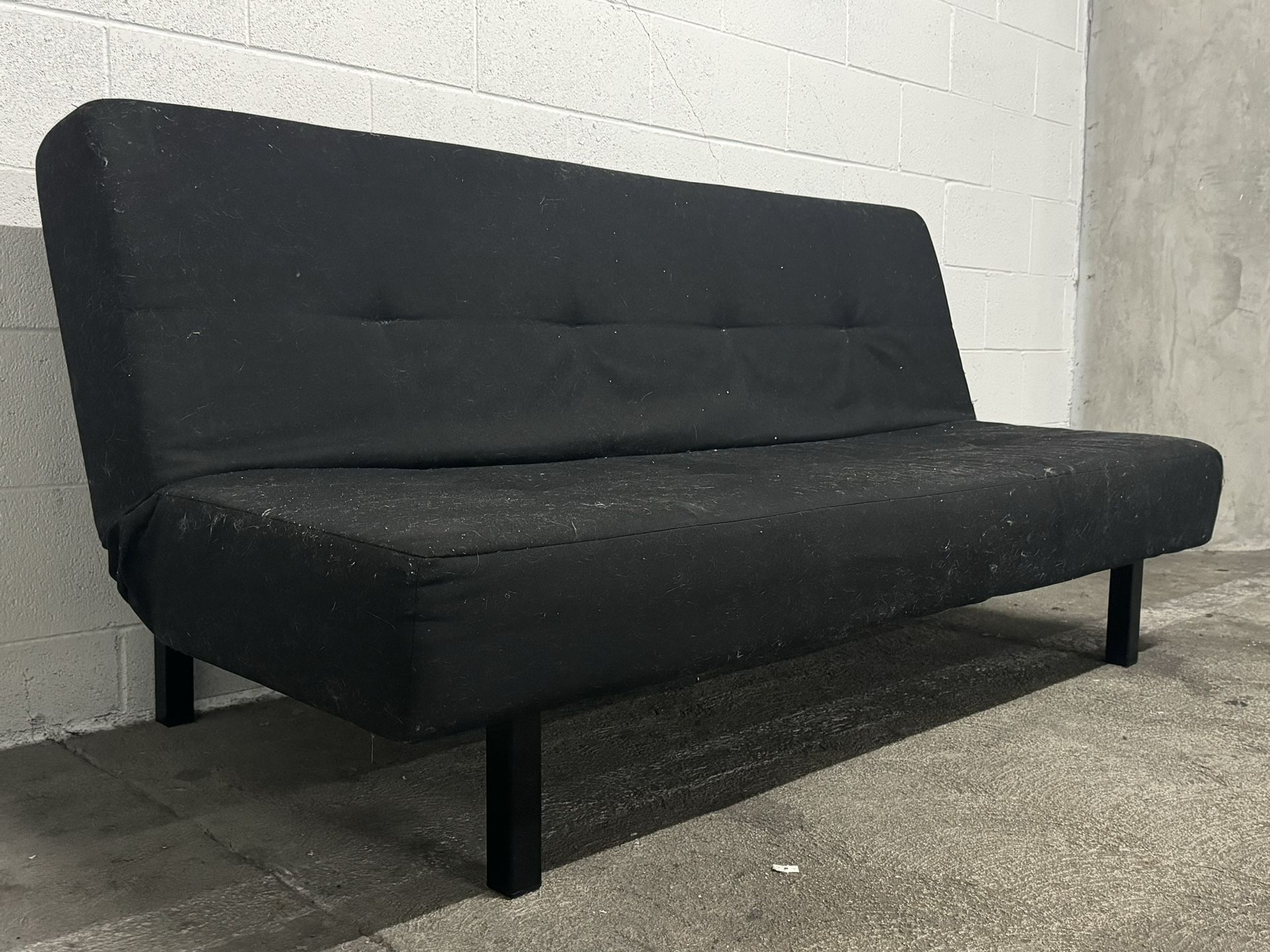 Black Futon Couch, Twin-sized