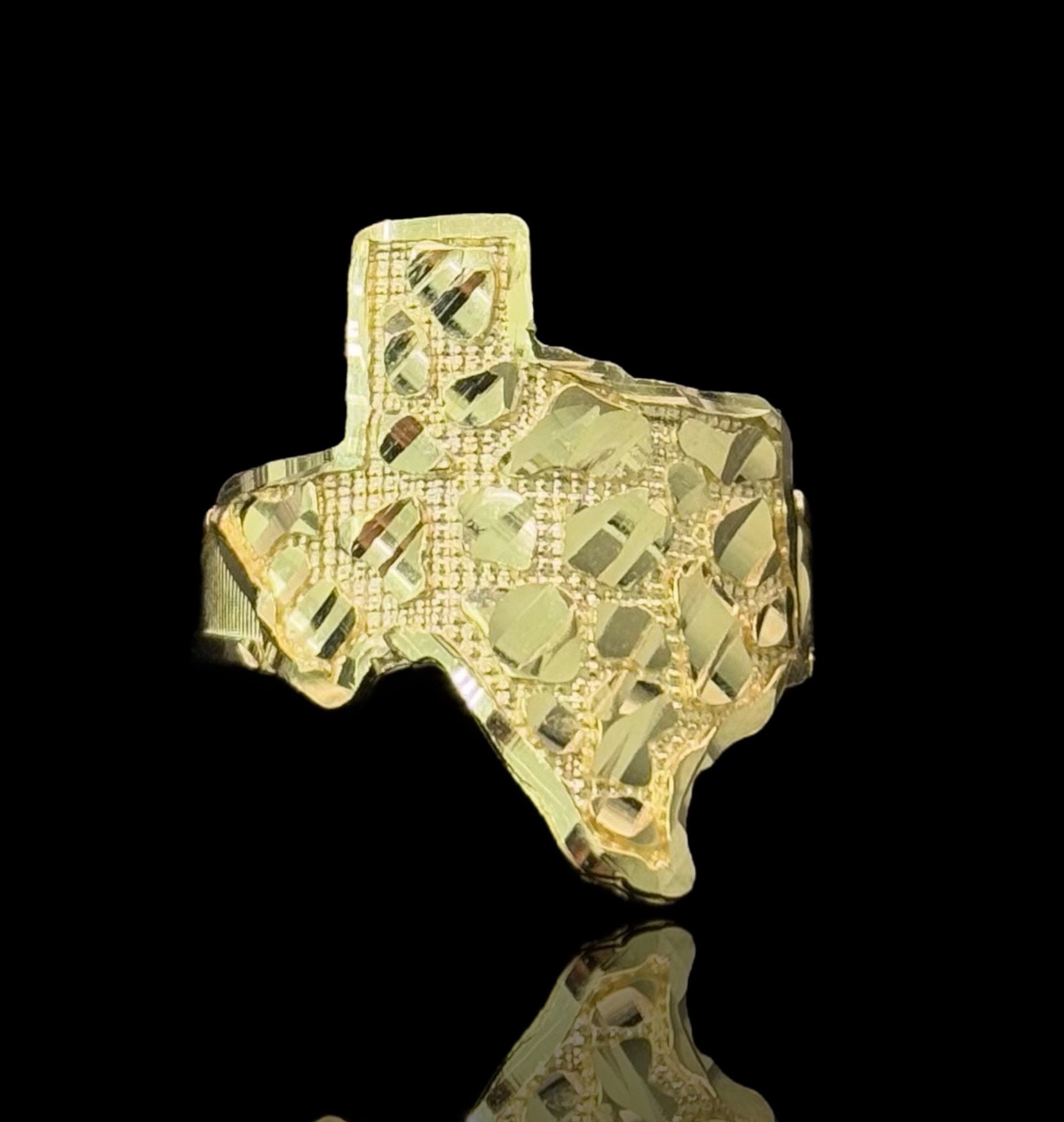 14k Gold Texas Nugget Style Ring