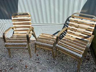 Outdoor Patio Chairs with Ottoman Set