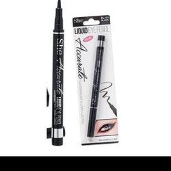 She liquid eye pencil waterproof and long lasting Black 
