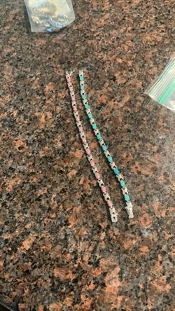 Beautiful tennis bracelet silver tone $40 each
