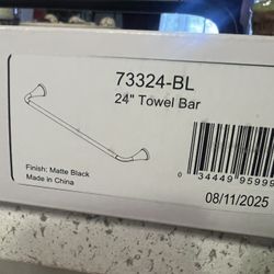 24” Black Towel Bar (3)