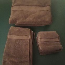 Chocolate Brown Towel Set Bath Towel Sz 41"X28   Cash 