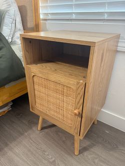 Rattan Nightstand boho style