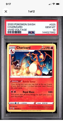 2020 POKEMON SWORD & SHIELD VIVID VOLTAGE #025 CHARIZARD PSA 10