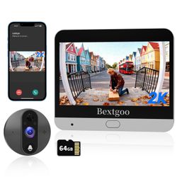 NEW! 2K Peephole Doorbell Camera Smart Security Monitor