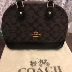 Coach Brown Signature Satchel