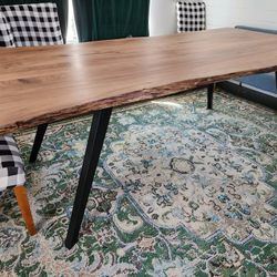 Solid Wood Live Edge Dining Table
