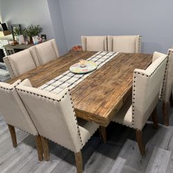 Dining table with Chairs Seats 8