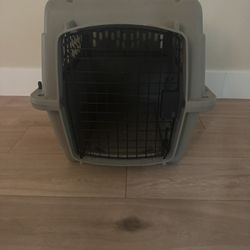 26 inch Length Dog Kennel Plastic Crate Travel Pet Cage, Beige 26Lx24x16w inches