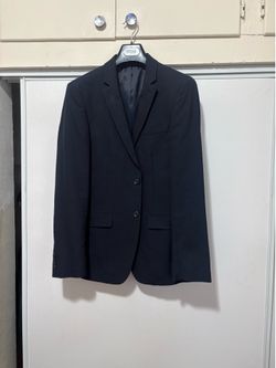 Top man navy blue blazer suit