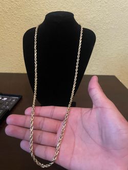 Gold 10K Hollow Rope Chain