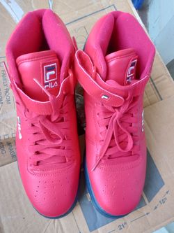 Fila Red High-Top Sneakers
