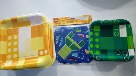 Lego party plates and Birthday banner