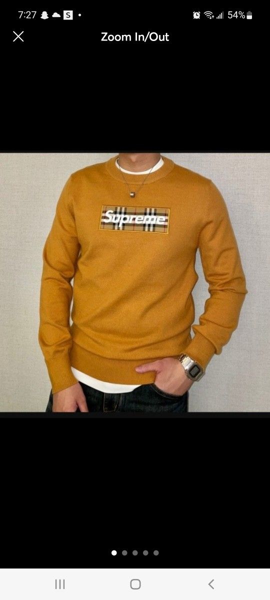 SUPREME SWEATSHIRT BURBERRY JACKET 