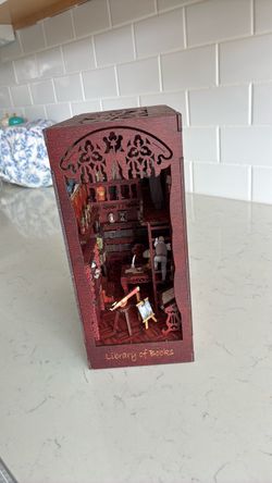 Adorable library books book nook