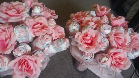 Diper flower bouquet/ baby shower