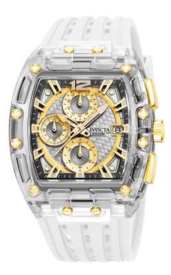 Invicta S1 rally Allogrip men 42mm silver and gold metal dial