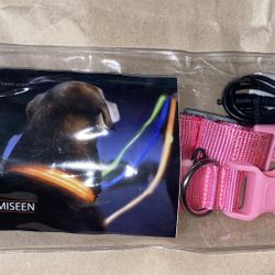 Light Up Pink Dog Collar 