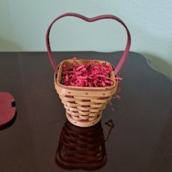 Handmade Longaberger Heart Basket 