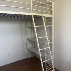 Twin Sized Loft Bed (White)