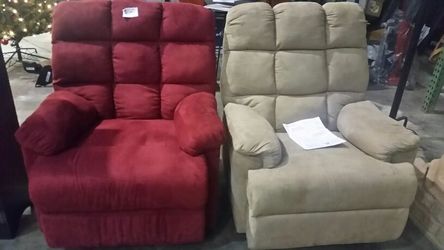 Recliners, beige recliner rocks as well