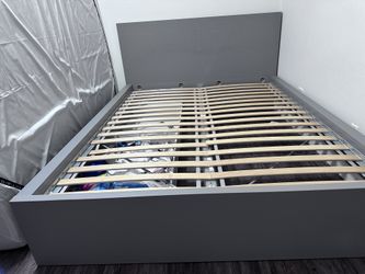Ikea high bed frame Ikea MALM bed Queen Size with 2 storage drawers/boxes without mattress