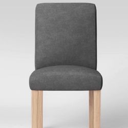 New Set of 2 Graham Upholstered Parsons Chairs Dark Gray-Threshold 