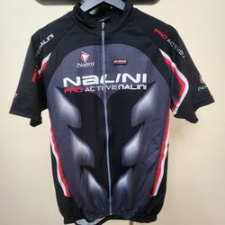 Nalini Pro Active Men’s XL Cycling Jersey Full Zip Road Bike Italy Black Red