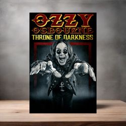 Ozzy Osbourne Throne Of Darkness Poster On 4x6 Aluminum Print 