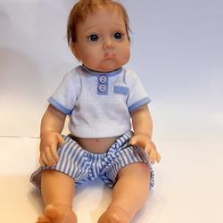 Ashton Drake Galleries 10”  Baby Boy Doll Christopher Needs A Kiss 