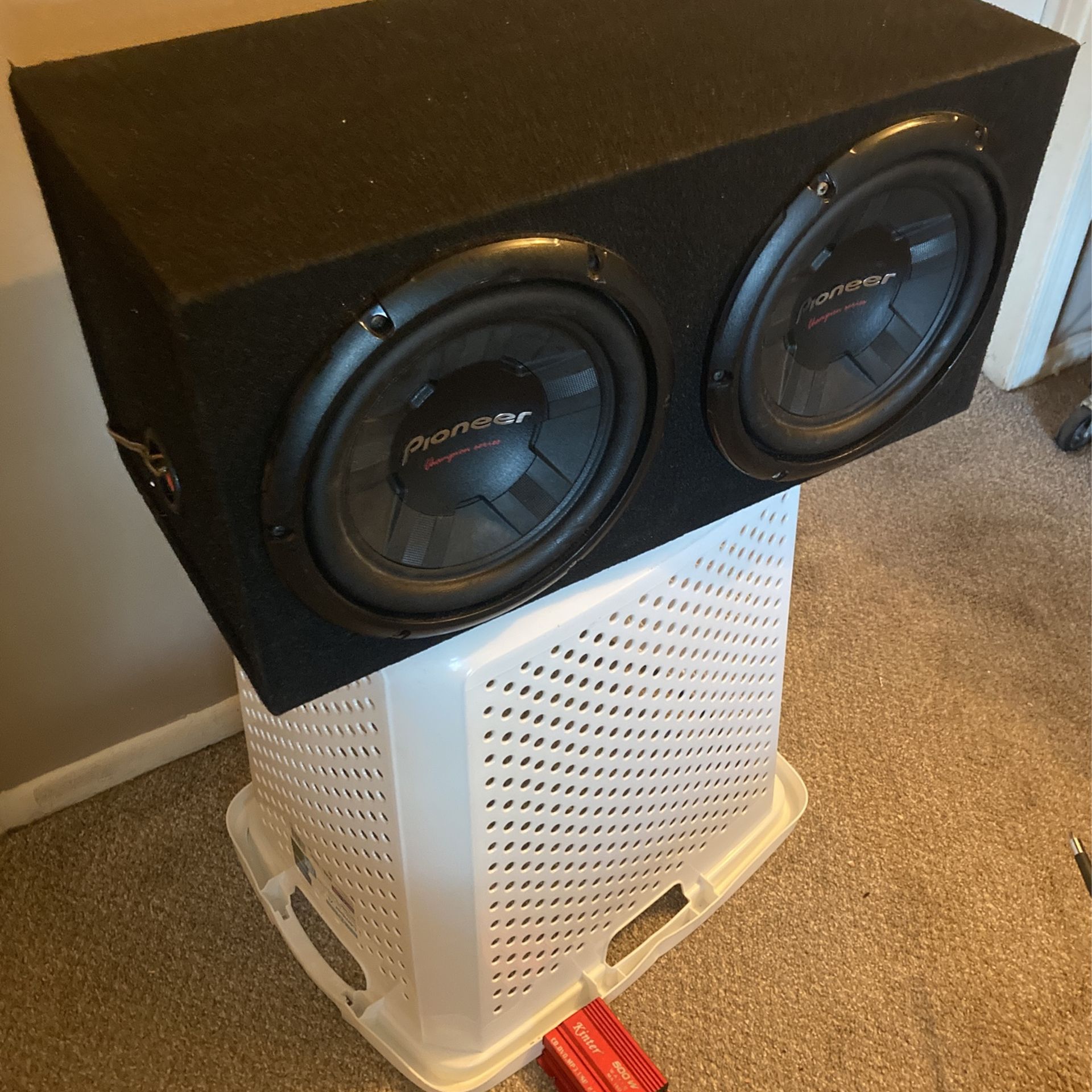 12x12x24 2 Subwoofer 10” 2000 Watts And Amplifier X Plod 2/1 Channel Strong Sound Electronics & Media