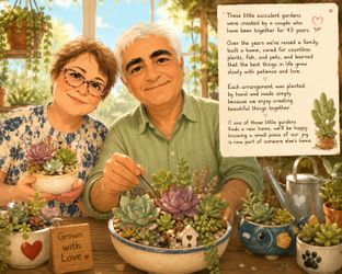 🌵 Handcrafted Succulent Garden – A Gift Grown with Love