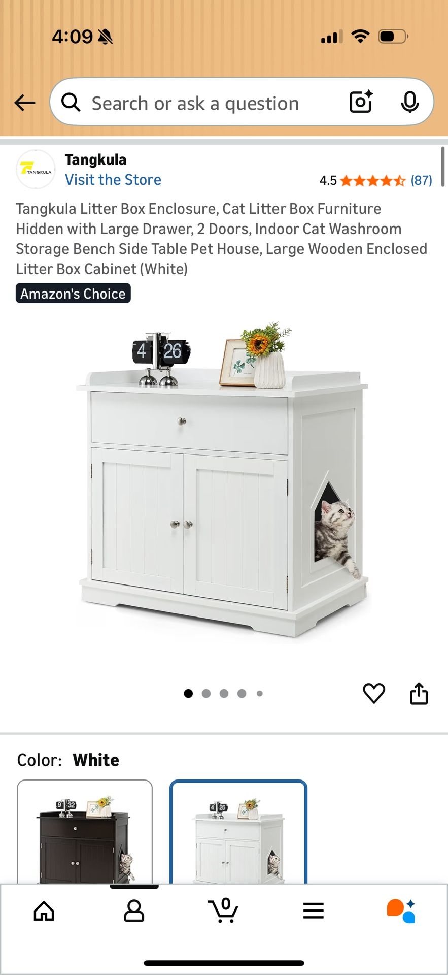Cat Litter Box Enclosure (Box Never Opened)