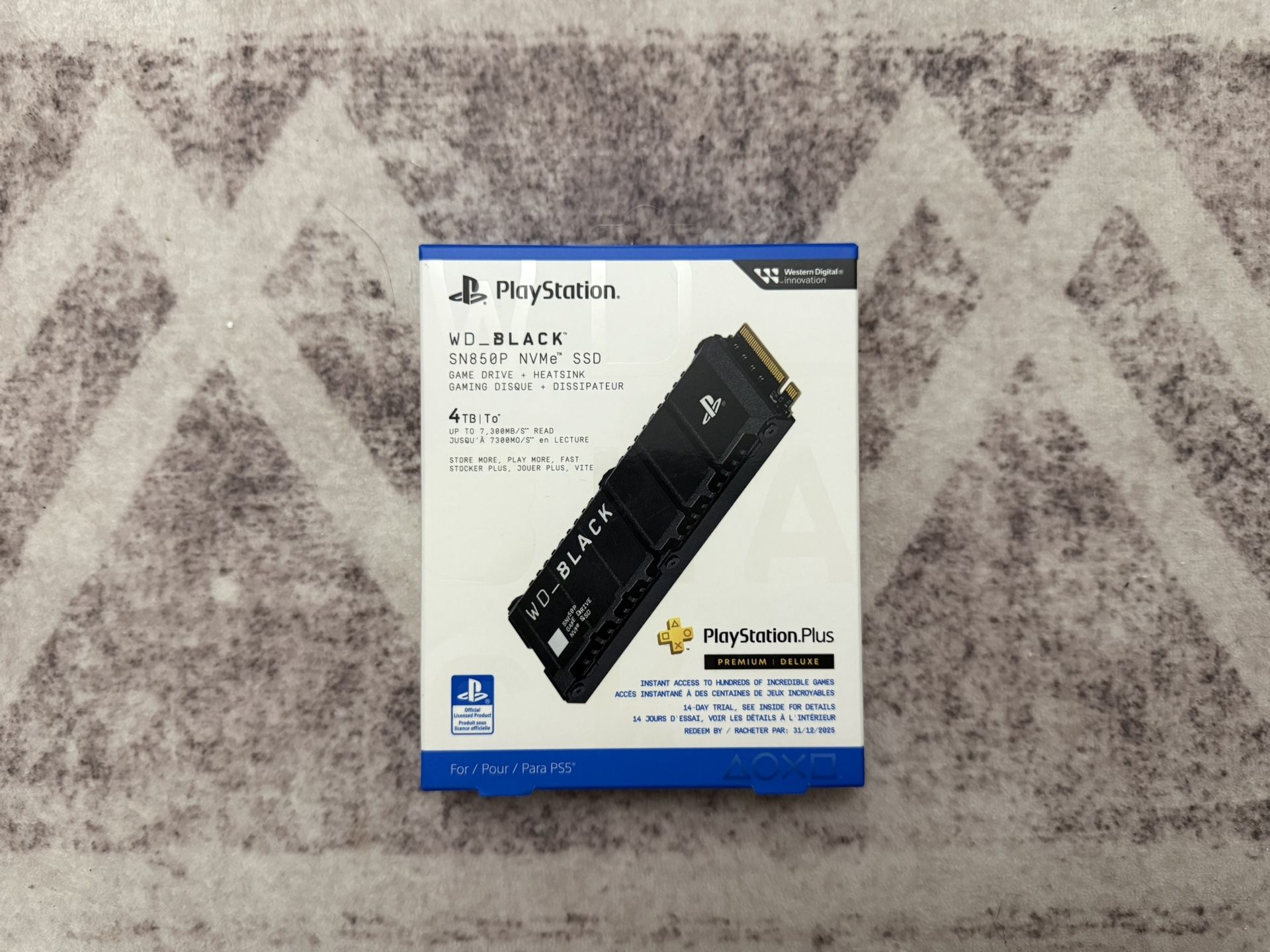 WD Black SN850P NVMe 4TB SSD Game Drive w Heatsink for PlayStation