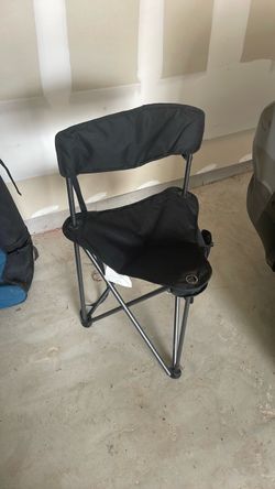 Black Folding Camping Chair with Back
