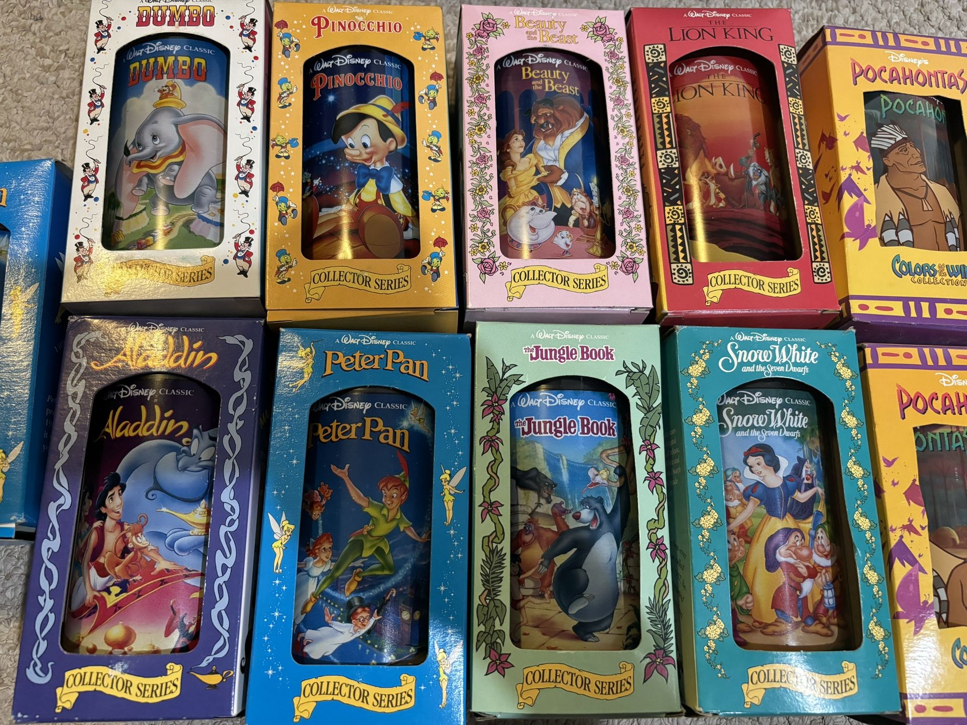 Disney Vintage Burger King Cups - Entire Collection (2 different collections) - Very rare