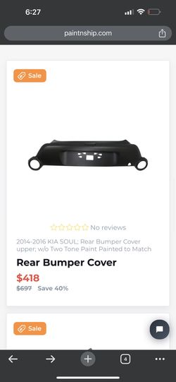 14-16 Kia soul rear bumper