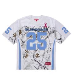 Supreme White Camo Jersey Fw25