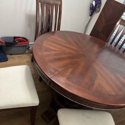 Wooden Table With 4 Chairs